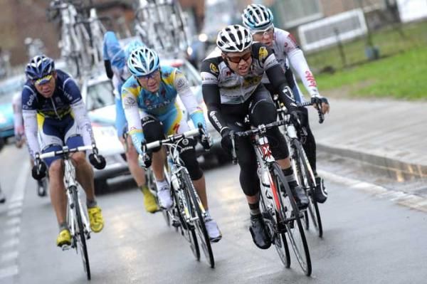 Klaas Lodewyck leads the breakaway
