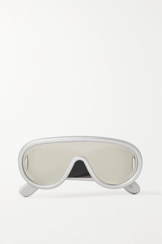 Mirrored Nylon Mask Sunglasses