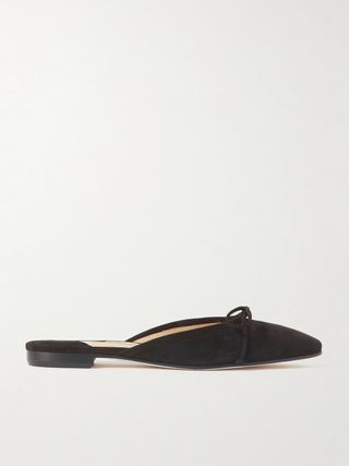 Ballerimu Bow-Detailed Suede Mules