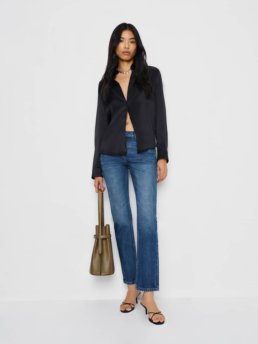 Luca Stretch Low Rise Slim Straight Cropped Jeans