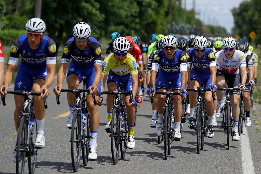 Etixx-Quick Step looking after Julian Alaphilippe during stage 8