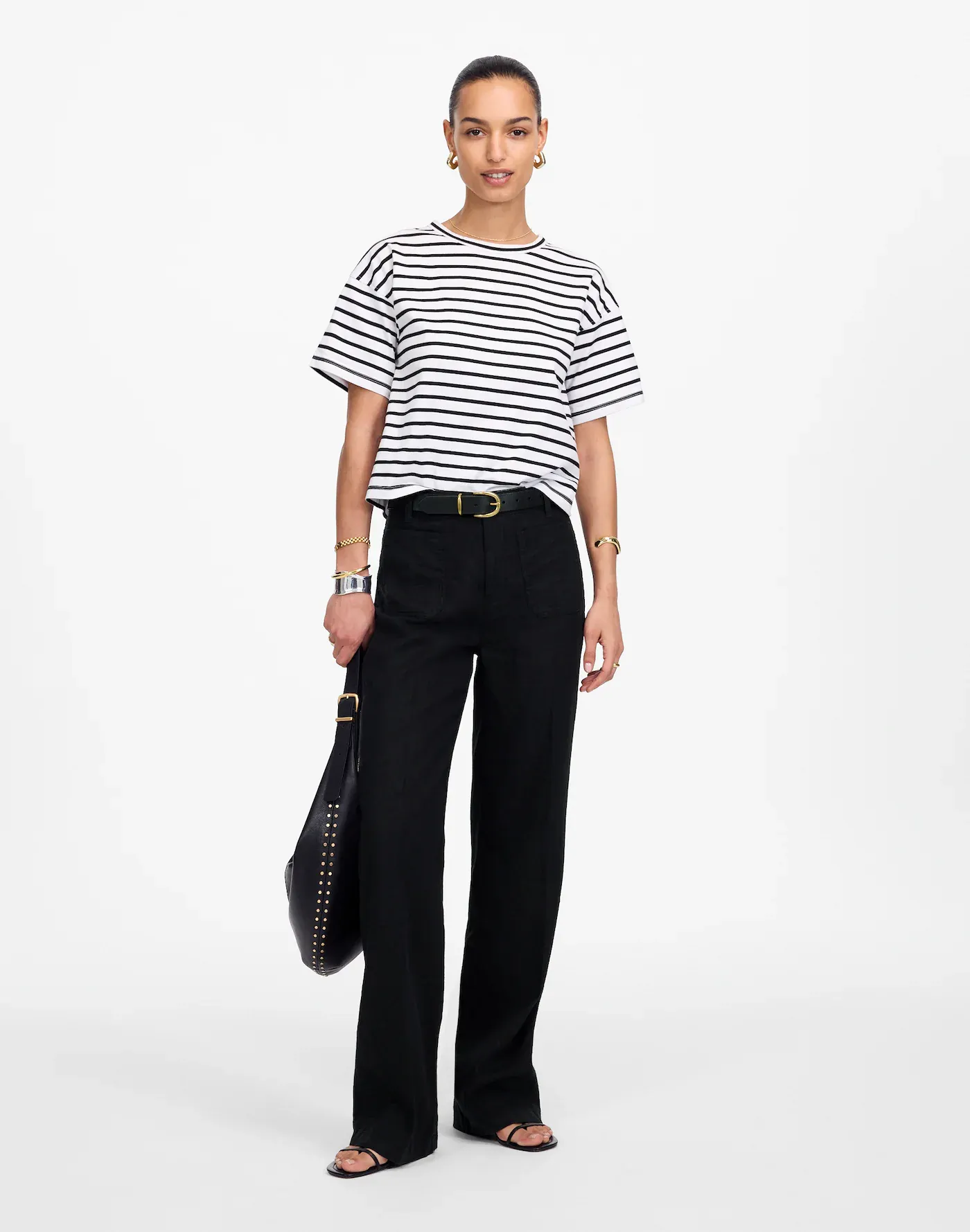 Madewell, Patch Pocket Flare Pant in 100% Linen