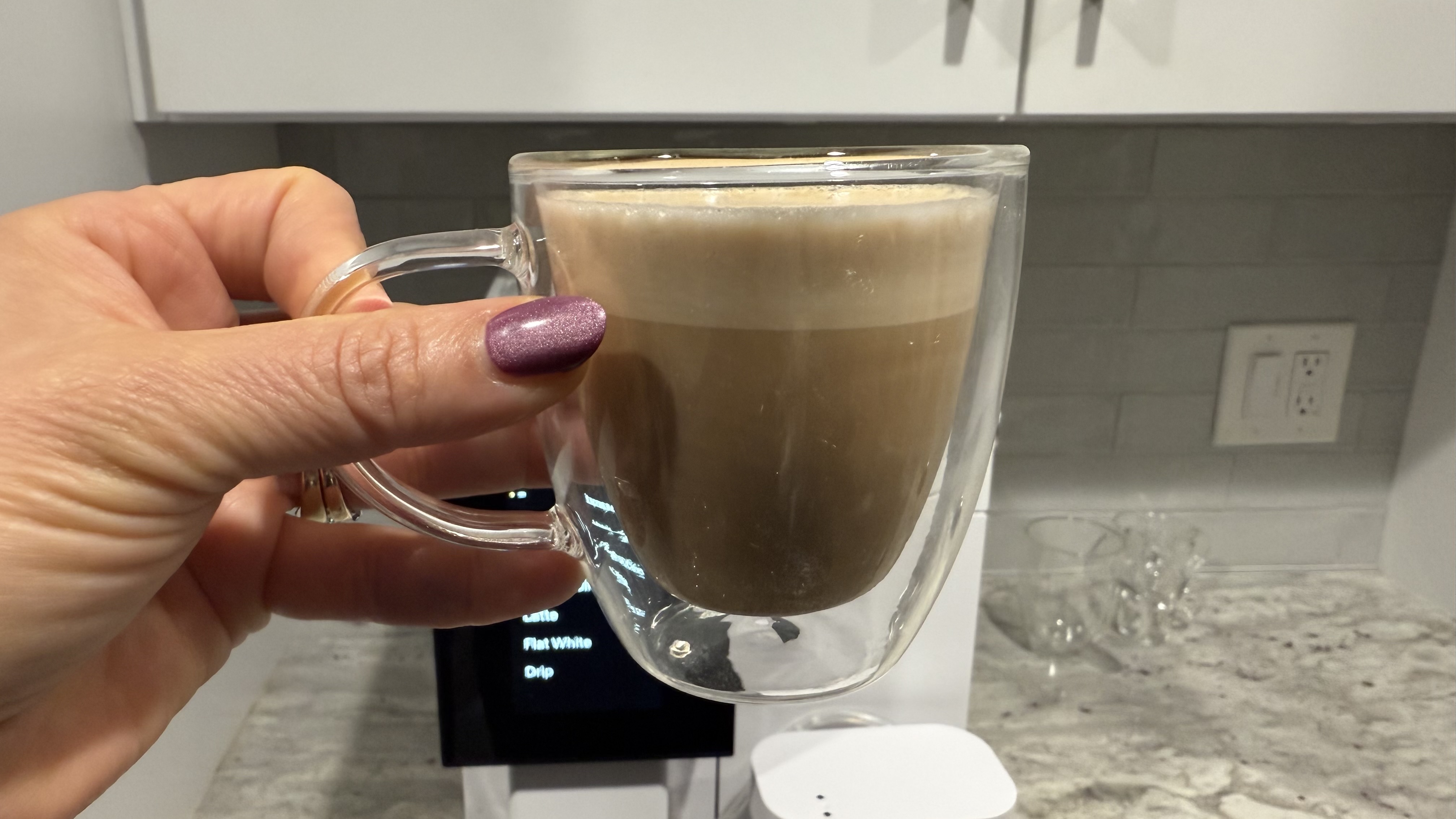 Flat white coffee