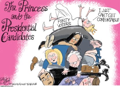 Political Cartoon U.S. Democrats Purity voters 2020 presidential election