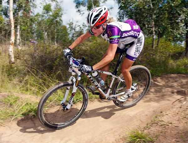 Bec Henderson taking out the win in the Elite Female point to point race.
