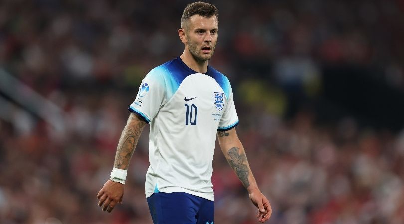 Former Arsenal midfielder Jack Wilshere in action for an England XI at Soccer Aid 2024.