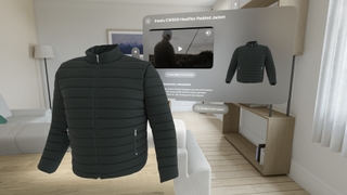 Down jacket displayed through Decathlon VR app