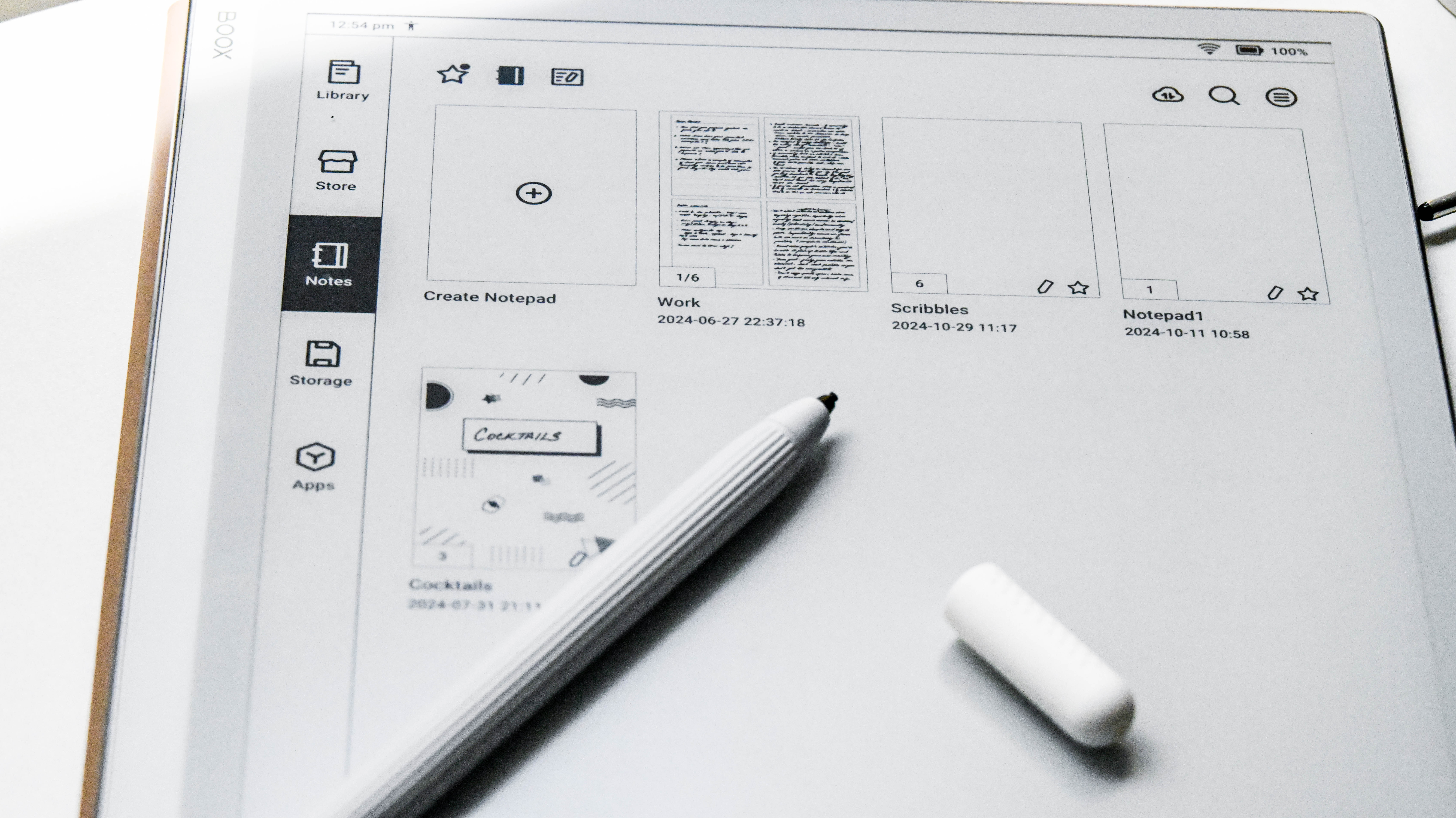 The stylus and its cover for the Onyx Boox Go 10.3 writing tablet