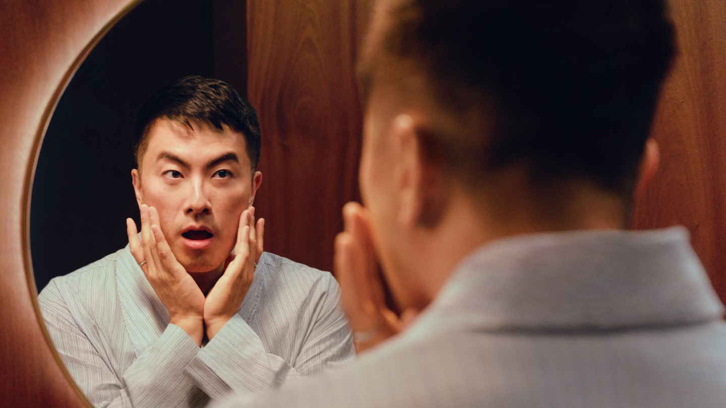 Est&eacute;e Lauder Guilty as Skin campaign image of Bowen Yang.