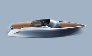 Aston Martin prototype showing interior of boat