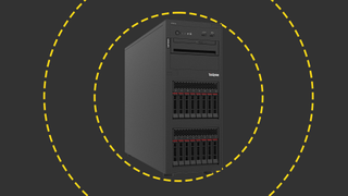 The Lenovo ThinkSystem server on the ITPro background
