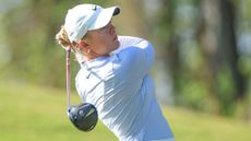 Bailey Shoemaker pictured hitting a shot at the Augusta National Women's Amateur at Champions Retreat