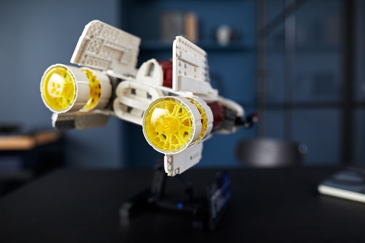The Lego Star Wars UCS A-wing Starfighter, released in 2020, is an iconic ship from "Star Wars Episode VI: The Return of the Jedi."