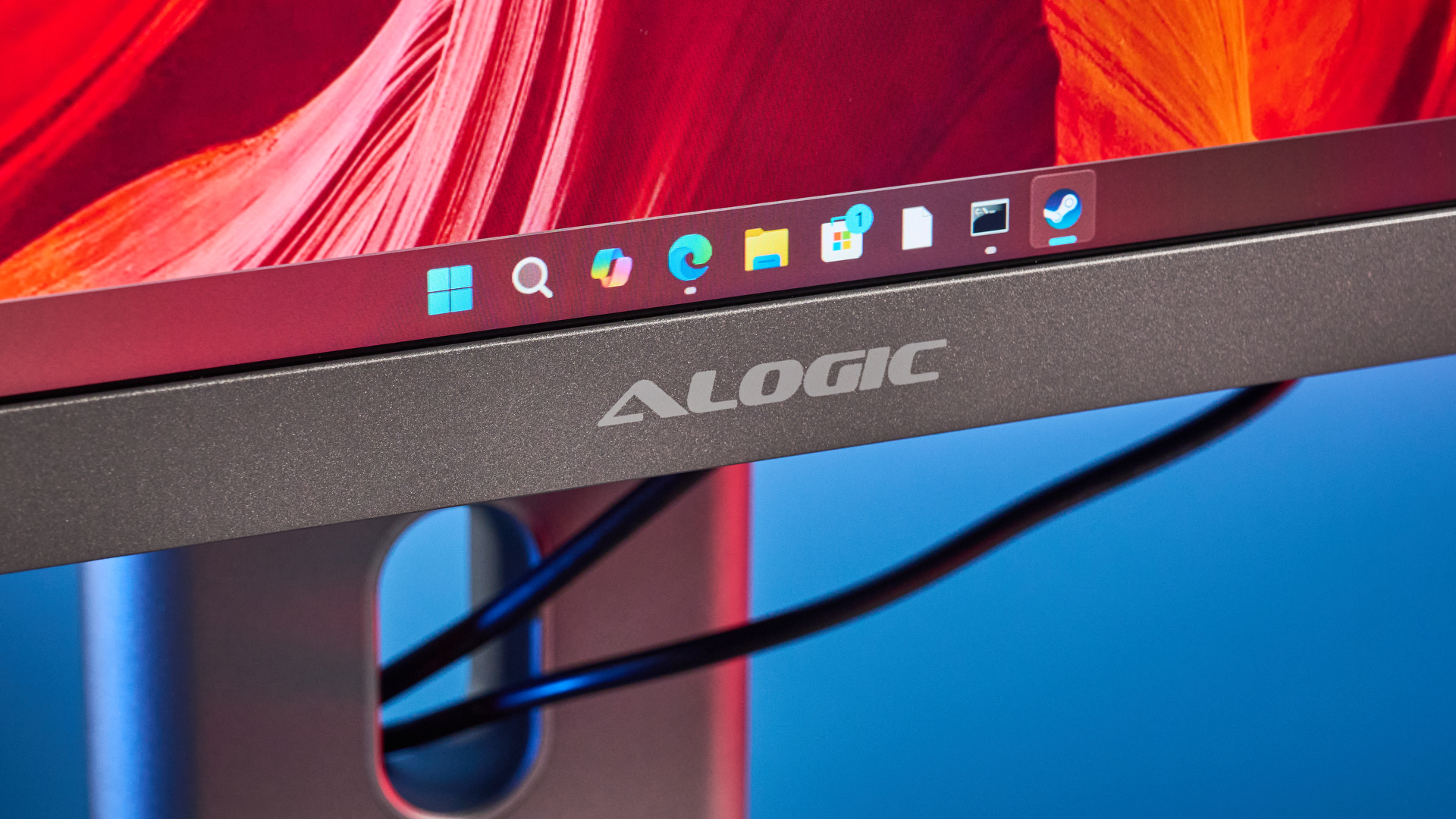 An Alogic Edge 5K ultrawide monitor