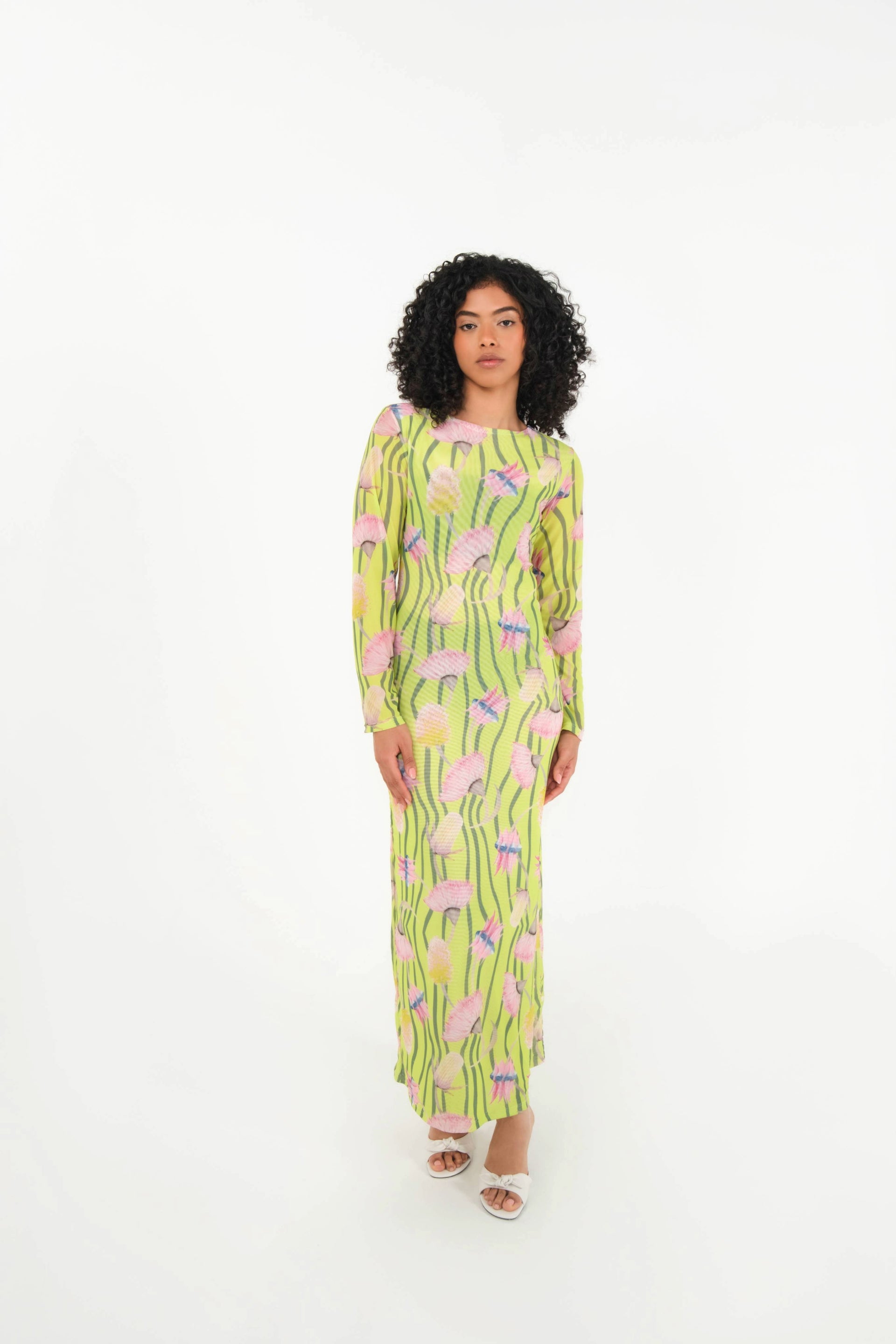 Nella&amp;rsquo;s Dress in Aussie Desert Flowers Mesh