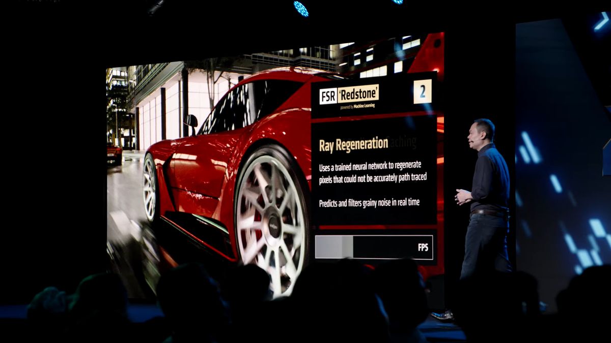 AMD at Computex 2025 announcing FSR 4's Redstone update