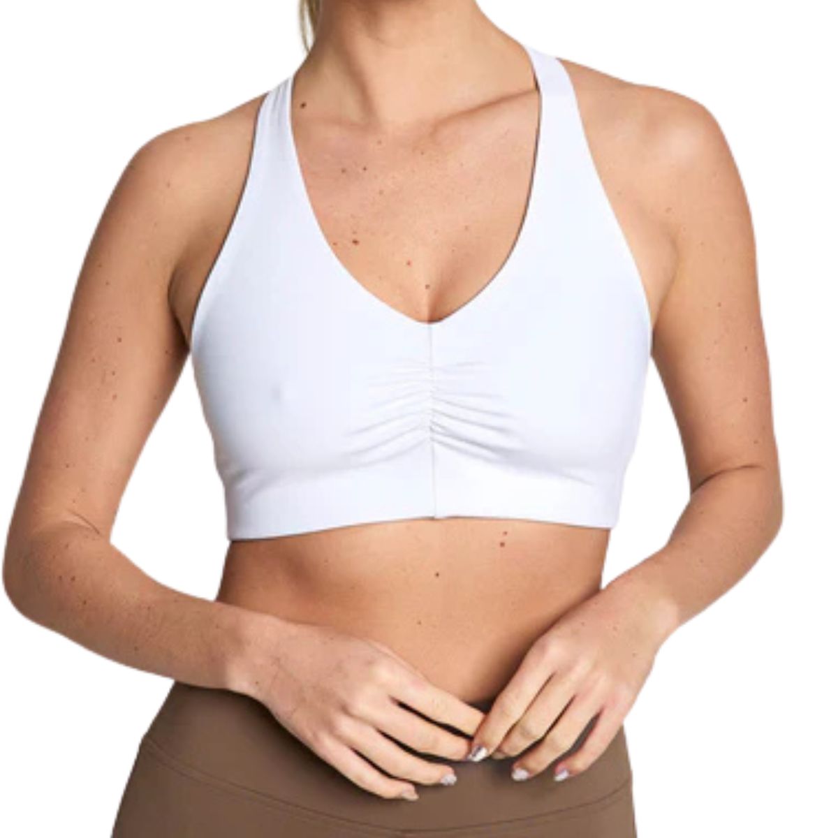 Girlfriend Collective Stevie Ballet Bra in Bright White