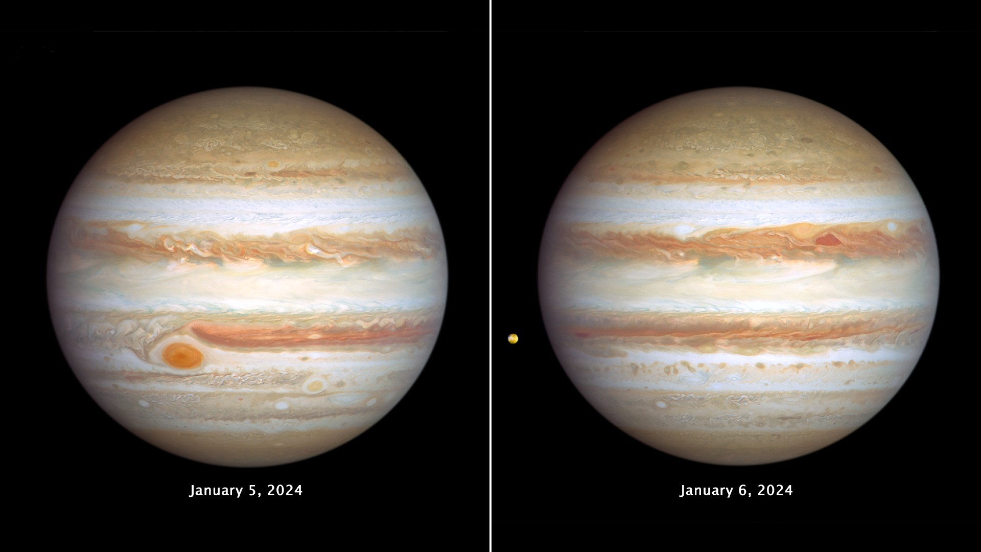 Hubble Telescope spies stormy weather and a shrinking Great Red Spot on Jupiter (video) Space