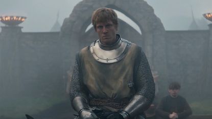 Dunk looking worried while on his horse in A Knight of the Seven Kingdoms episode 5