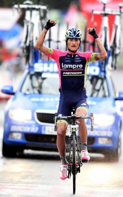 Winner Anacona (Lampre Merida) wins the Vuelta stage 9
