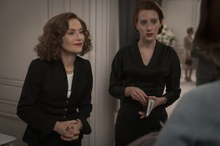 Isabelle Huppert stars as Claudine Colbert and Roxane Duran as Marguerite in director Tony Fabianâ€™s MRS.HARRIS GOES TO PARIS