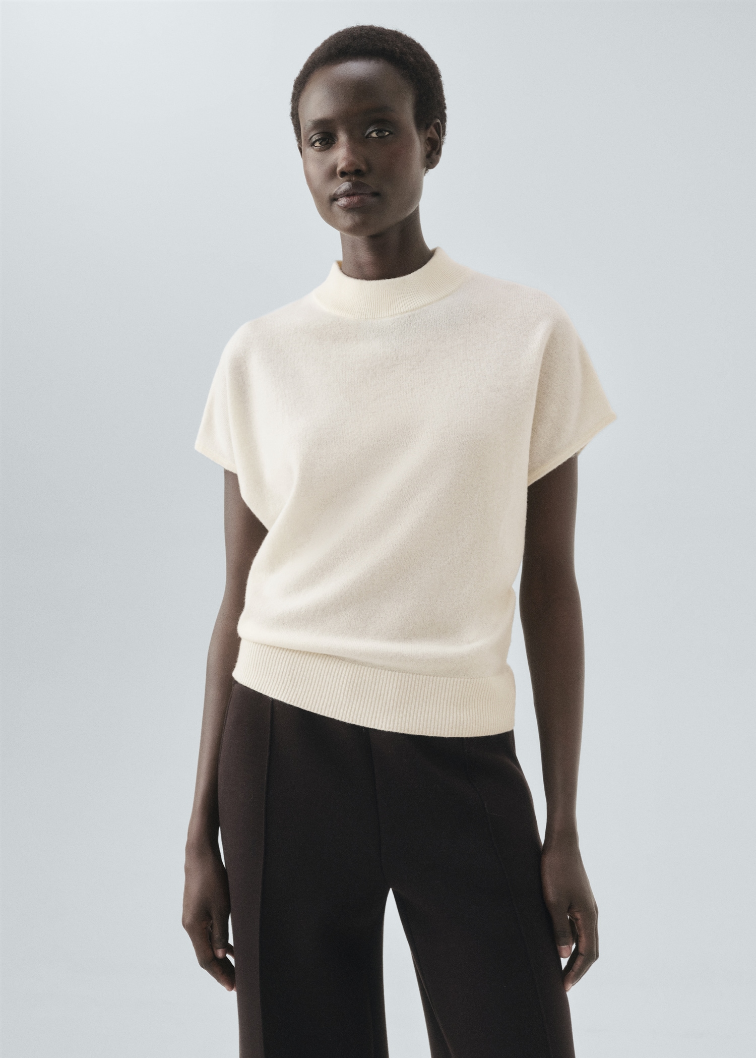 High Collar Wool Sweater - Women | Mango Usa