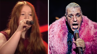 A contestant on the Voice, and Till Lindemann on stage