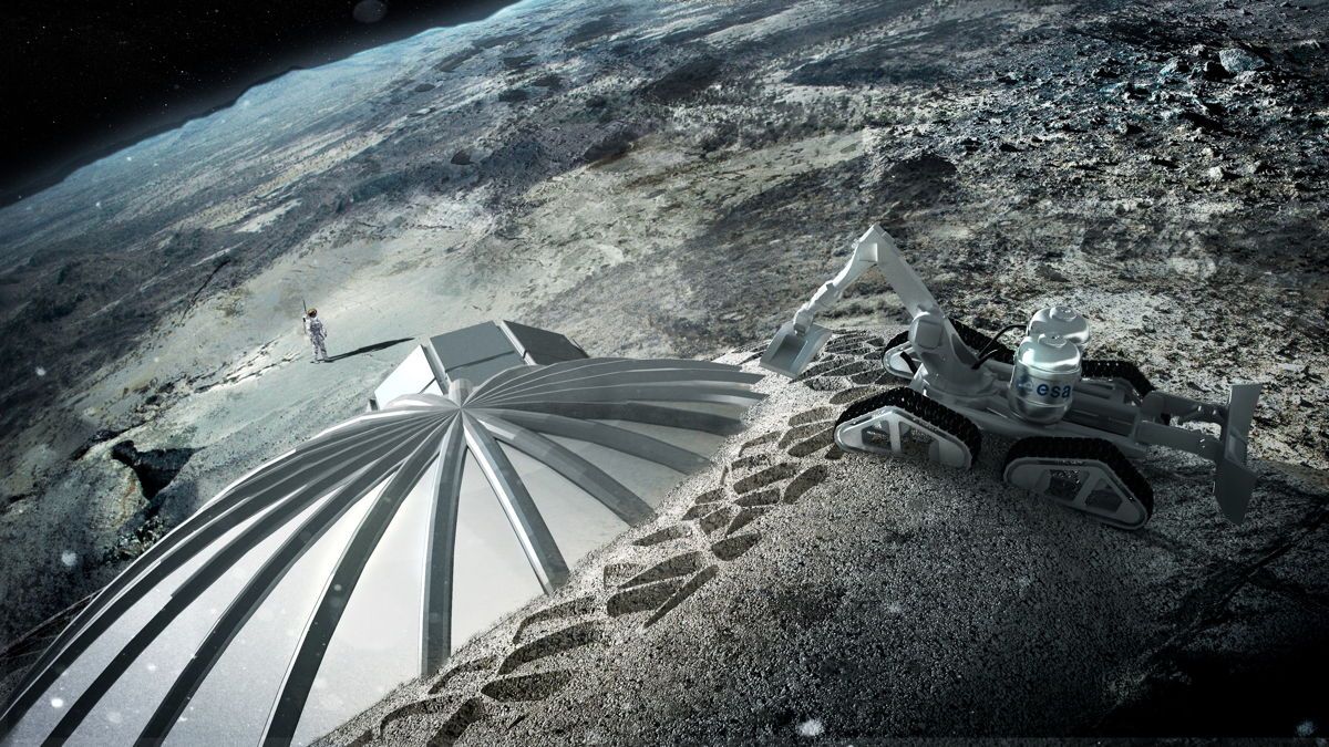 Constructing the first lunar base with space-ready 3D concrete