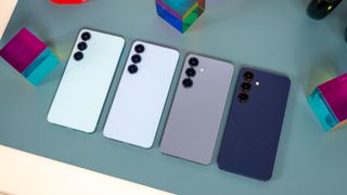 All four colors of the Samsung Galaxy S25 Plus