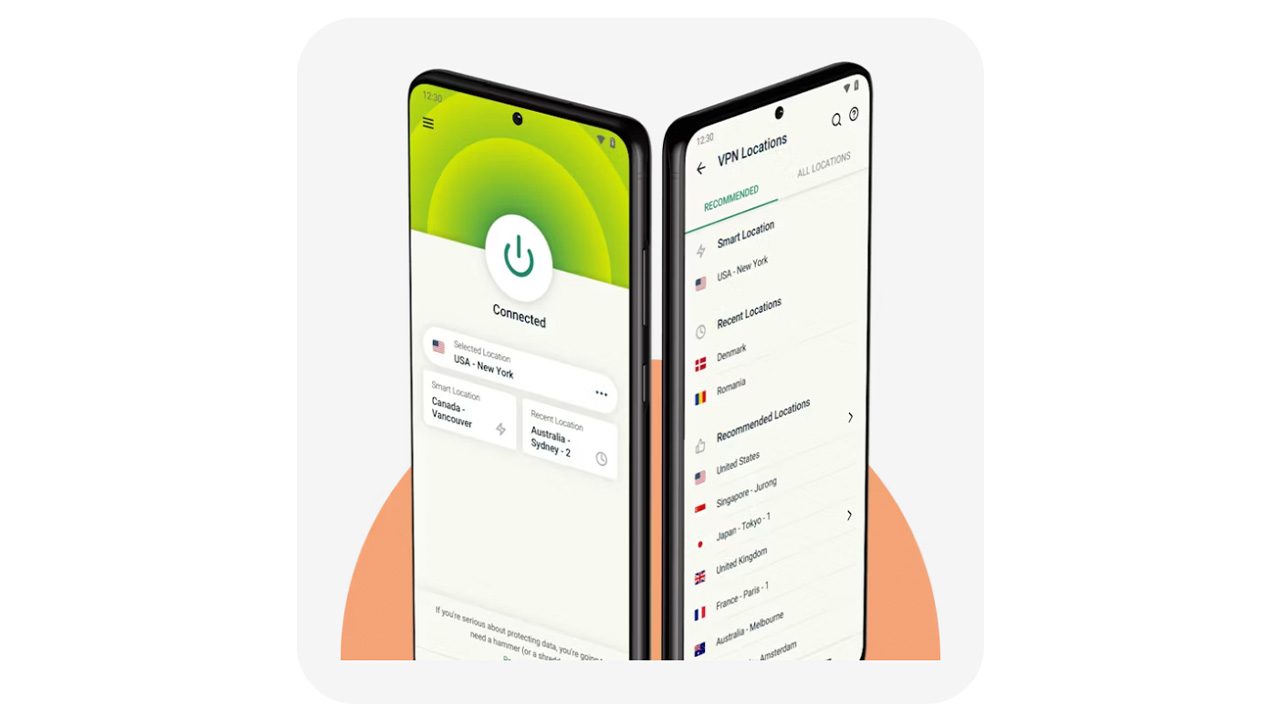 ExpressVPN being used on an Android device