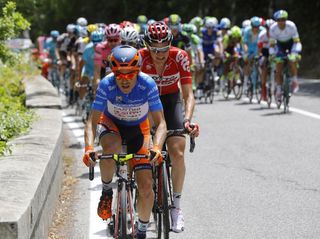 Damiano Cunego went on the attack to try and keep his KOM jersey
