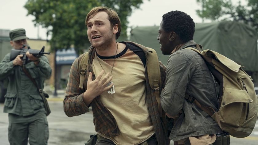 Cooper Hoffman and David Jonsson in &quot;The Long Walk&quot; movie (2025)