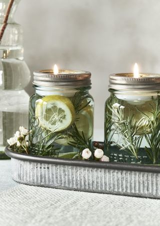 Natural insect deterrent in glass jars