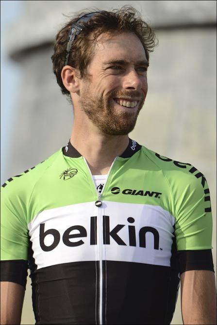 Laurens ten Dam sporting Belkin's new kit