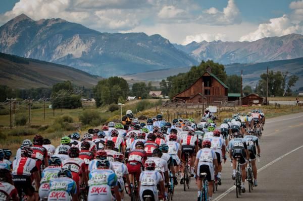 Big mountains loom for the riders.