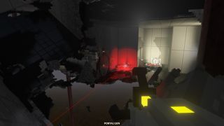 Portal test chamber gets wrecked apart