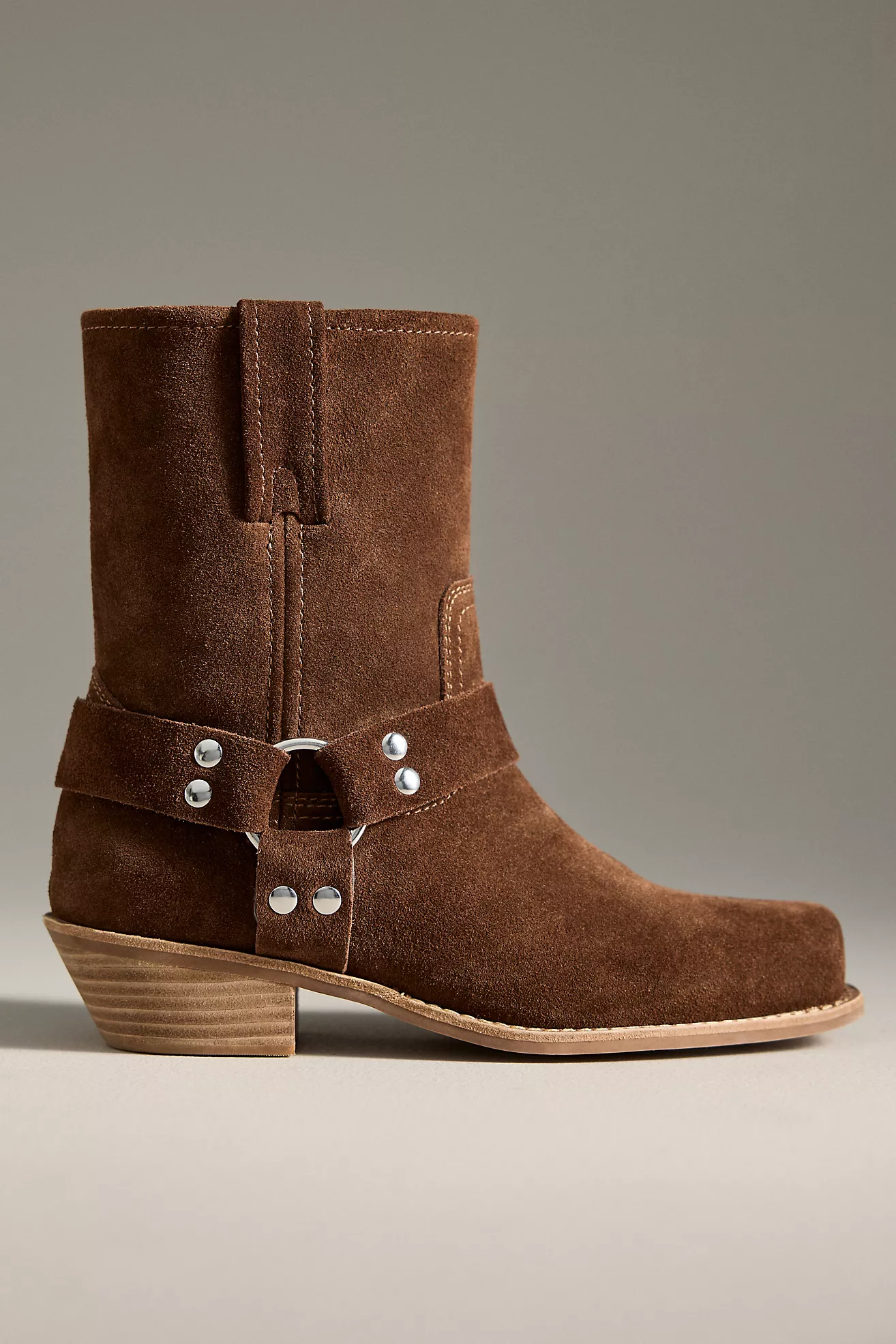 Jeffrey Campbell Waylon-Lo Square-Toe Western Ankle Boots