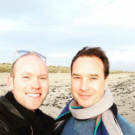 Mark and I on Studland Beach