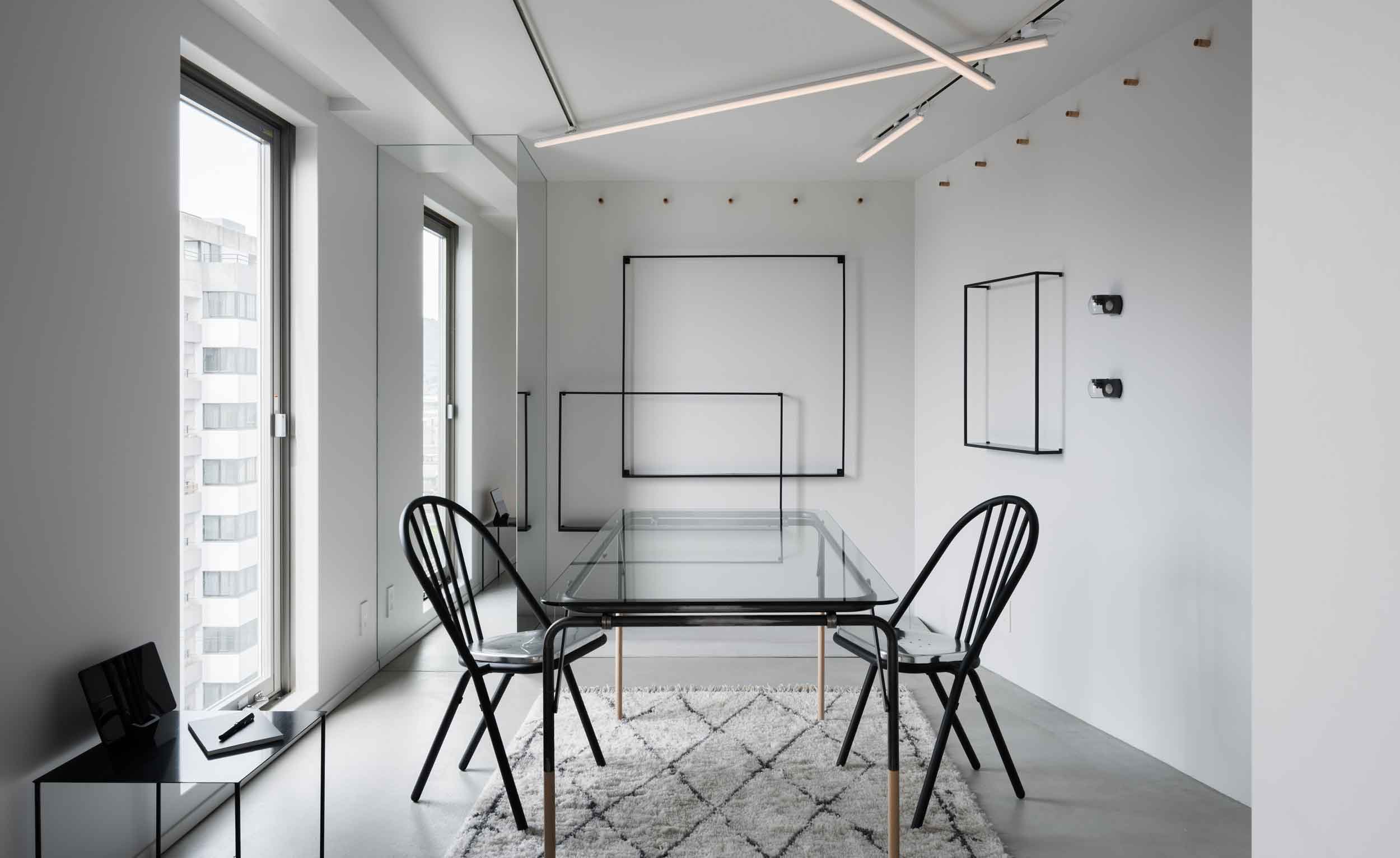 Dining area in a room at the BnA Alter Museum — Kyoto