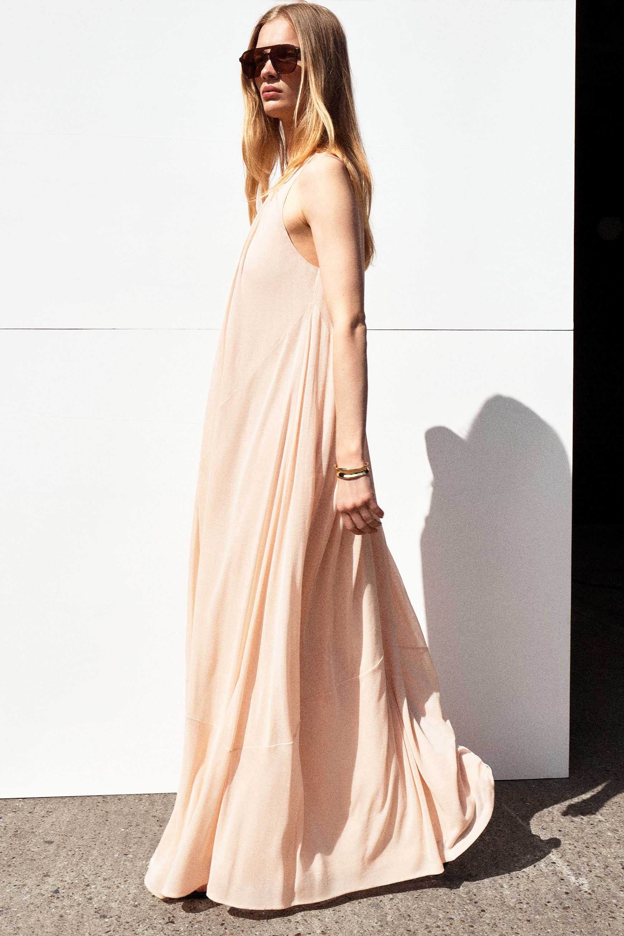 Gathered Halterneck Maxi Dress