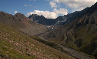 Teklanika glacier in Denali