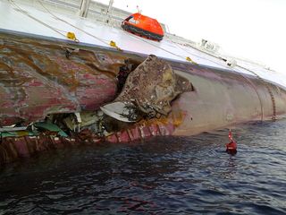 The sinking cruise ship Costa Concordia