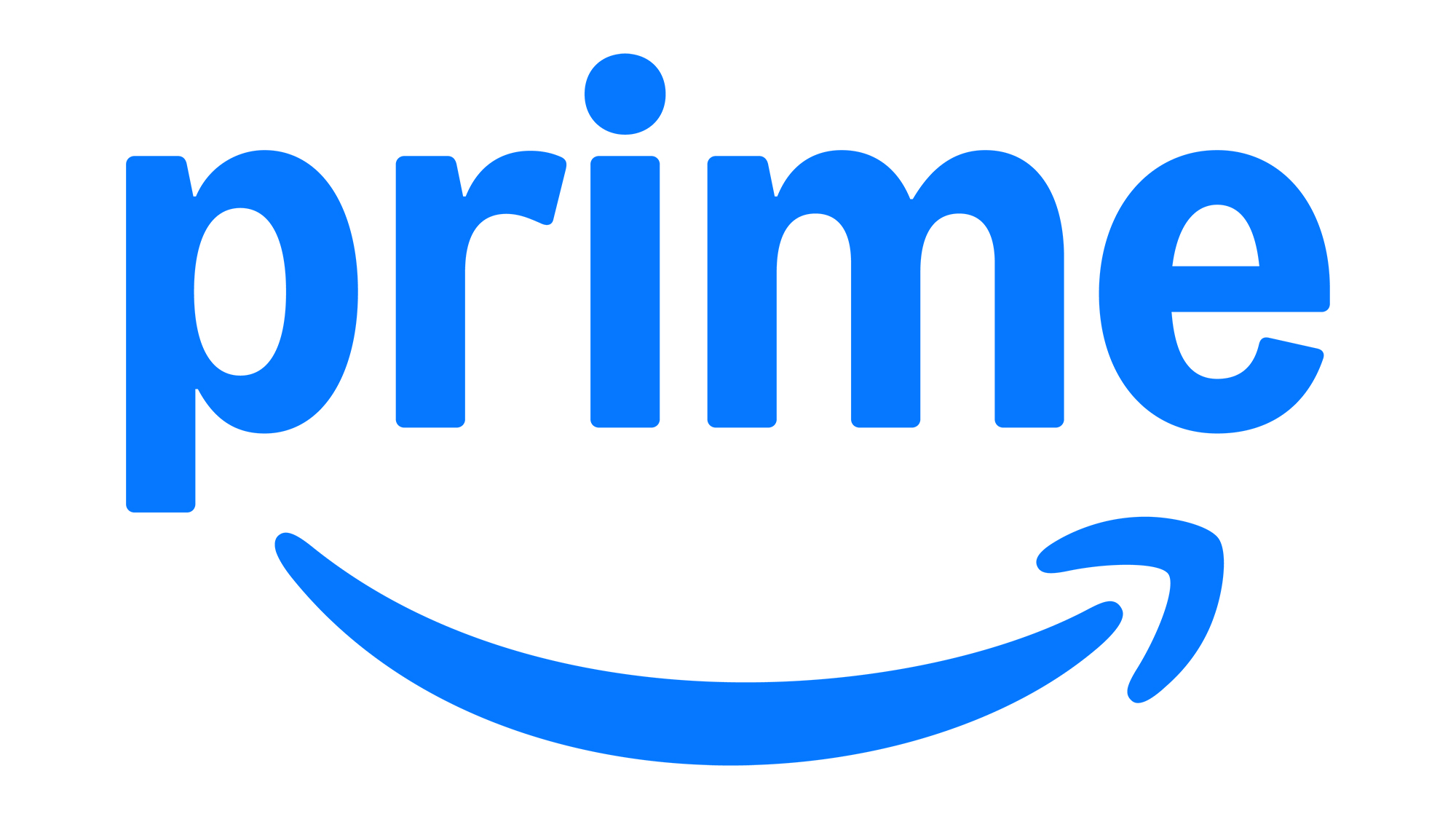 A blue Prime logo on a white background