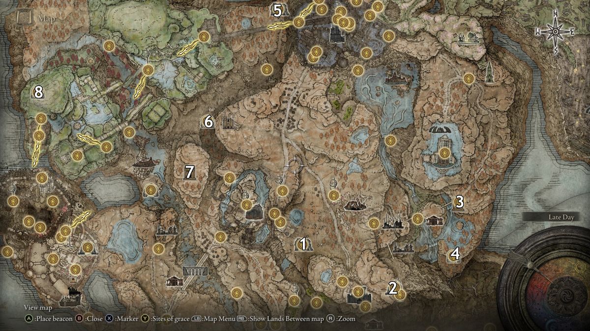 shadow of the erdtree dungeon locations map