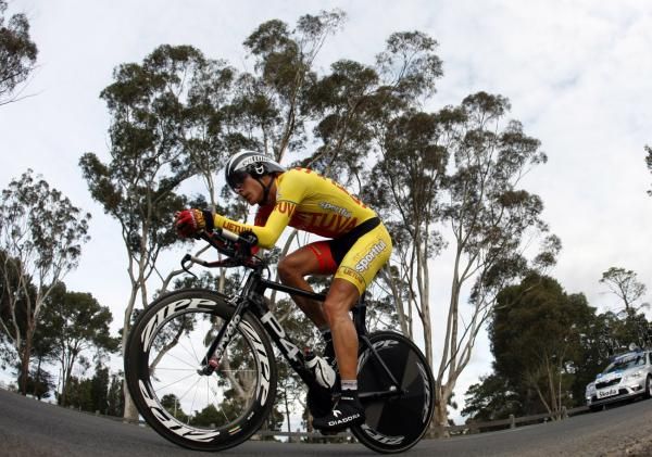 Kanstantin Siutsou (Belarus) out on the Worlds TT course