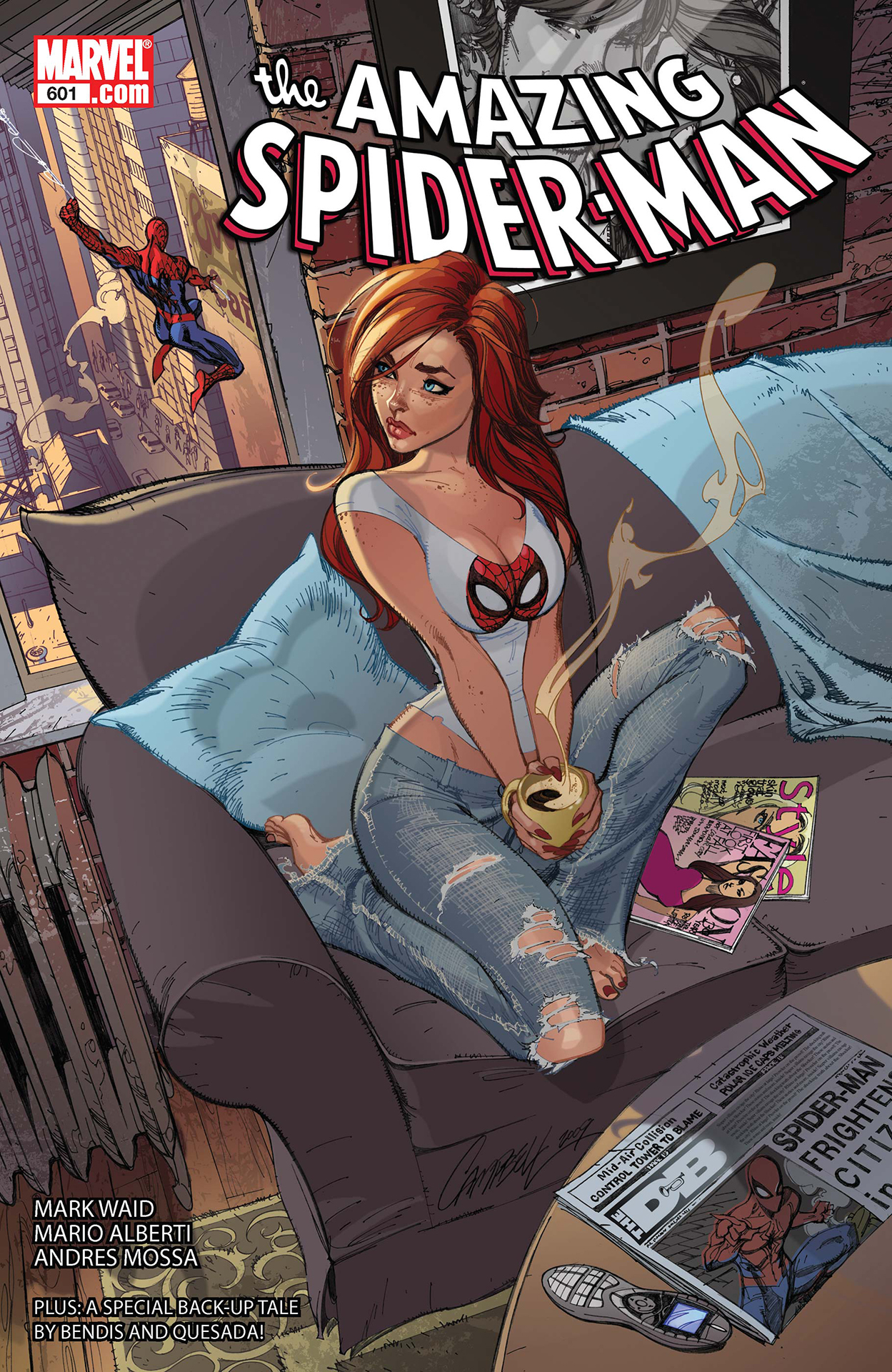 Джей Скотт Кэмпбелл наконец-то снова объединяет Питера Паркера и Мэри Джейн в новой обложке Ultimate Spider-Man #1