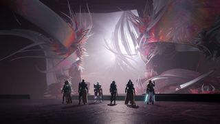 Destiny 2 Lightfall The Root of Nightmares Raid bungie image showing a team of guardians