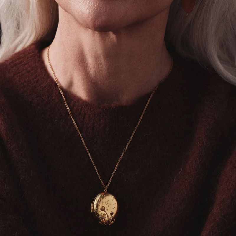 Large Oval 'Make a Wish' Dandelion Locket