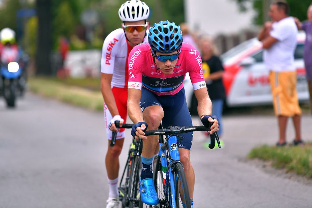 Charles Planet and Pawel Franczak int he stage 2 breakaway at the Tour de Pologne
