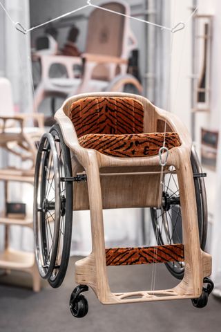 wooden wheelchair